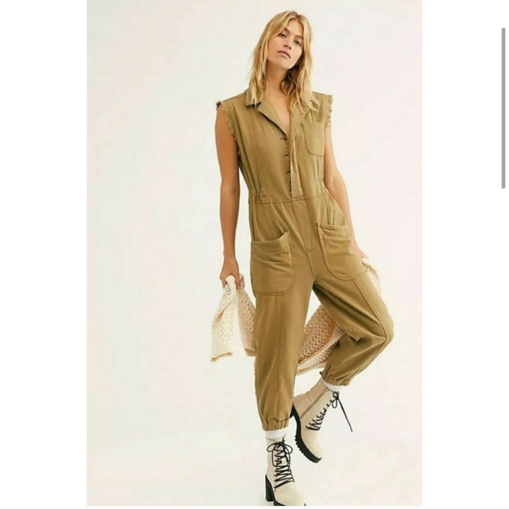 NWT Free People x One Teaspoon Aviator Camp Jumpsuit - Picture 2 of 10